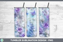 GorgeousEnchanted Flowers 3D Tumbler design.