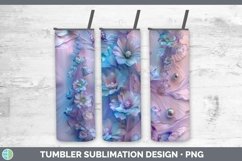 GorgeousEnchanted Flowers 3D Tumbler design.