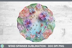 GorgeousEnchanted Flowers 3D Wind Spinner design.
