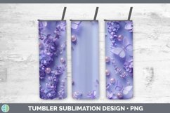 GorgeousEnchanted Flowers 3D Tumbler design.