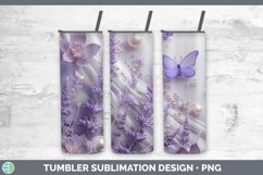 GorgeousEnchanted Flowers 3D Tumbler design.