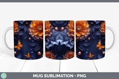 GorgeousEnchanted Flowers 3D Mug Wrap design.