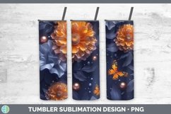 GorgeousEnchanted Flowers 3D Tumbler design.