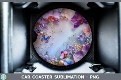 GorgeousEnchanted Flowers 3D Car Coaster design.