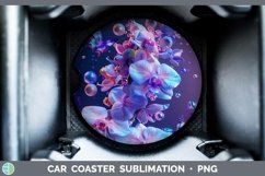 GorgeousEnchanted Flowers 3D Car Coaster design.