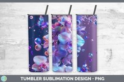 GorgeousEnchanted Flowers 3D Tumbler design.