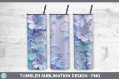 GorgeousEnchanted Flowers 3D Tumbler design.