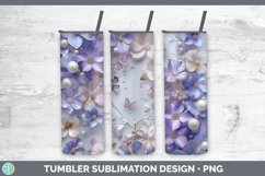 GorgeousEnchanted Flowers 3D Tumbler design.