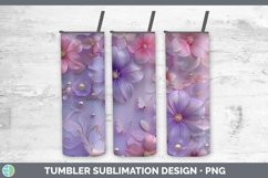 GorgeousEnchanted Flowers 3D Tumbler design.