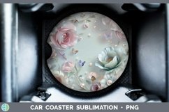 GorgeousEnchanted Flowers 3D Car Coaster design.