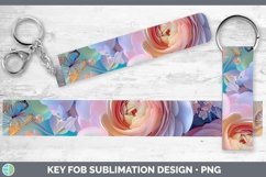 GorgeousEnchanted Flowers 3D Key Fob design.
