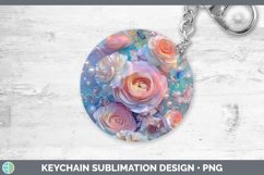 GorgeousEnchanted Flowers 3D Keychain design.
