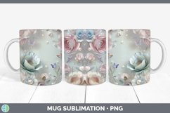 GorgeousEnchanted Flowers 3D Mug Wrap design.
