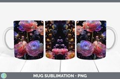 GorgeousEnchanted Flowers 3D Mug Wrap design.