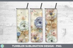 GorgeousEnchanted Flowers 3D Tumbler design.