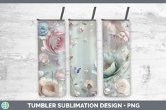 GorgeousEnchanted Flowers 3D Tumbler design.