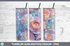 GorgeousEnchanted Flowers 3D Tumbler design.