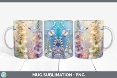 GorgeousEnchanted Flowers 3D Mug Wrap design.