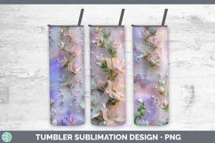 GorgeousEnchanted Flowers 3D Tumbler design.