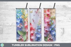 GorgeousEnchanted Flowers 3D Tumbler design.