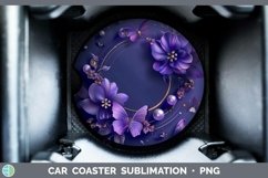 GorgeousEnchanted Flowers 3D Car Coaster design.