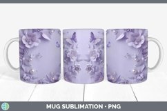 GorgeousEnchanted Flowers 3D Mug Wrap design.