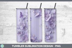 GorgeousEnchanted Flowers 3D Tumbler design.