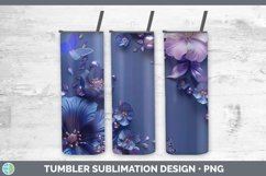 GorgeousEnchanted Flowers 3D Tumbler design.