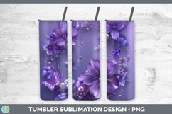 GorgeousEnchanted Flowers 3D Tumbler design.