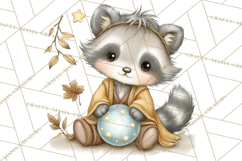 Woodland Witch Animals Clipart, Whimsical Halloween PNG Product Image 5