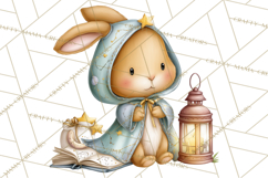Woodland Witch Animals Clipart, Whimsical Halloween PNG Product Image 2