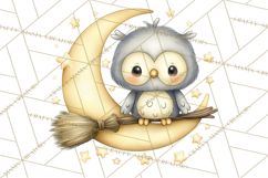 Woodland Witch Animals Clipart, Whimsical Halloween PNG Product Image 3
