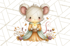 Woodland Witch Animals Clipart, Whimsical Halloween PNG Product Image 4