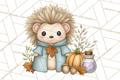 Woodland Witch Animals Clipart, Whimsical Halloween PNG Product Image 3