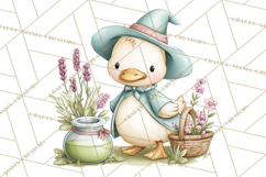 Woodland Witch Animals Clipart, Whimsical Halloween PNG Product Image 3