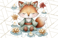 Woodland Witch Animals Clipart, Whimsical Halloween PNG Product Image 5