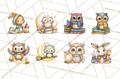 Woodland Witch Animals Clipart, Whimsical Halloween PNG Product Image 5