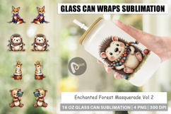 Paw-di Gras Puppy Carnival Glass Can Product Image 1