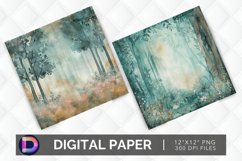 Enchanted Forest Watercolor Digital Paper Product Image 1