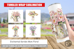 Enchanted Garden Mom Floral Tumbler Product Image 1