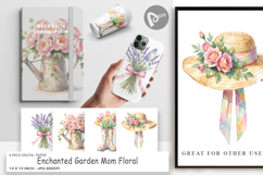 Enchanted Garden Mom Floral Digital Paper Product Image 1