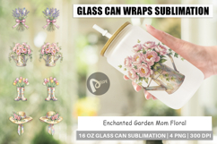 Enchanted Garden Mom Floral Glass Can Product Image 1