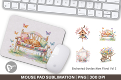 Enchanted Garden Mom Floral Mouse Pad Product Image 1