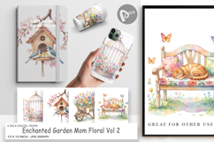 Enchanted Garden Mom Floral Digital Paper Product Image 1