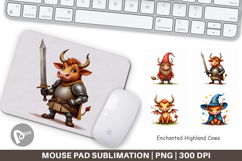 Enchanted Highland Cow Mouse Pad Product Image 1