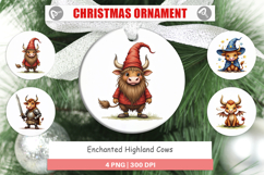 Enchanted Highland Cow Ornament Product Image 1