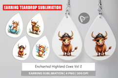 Enchanted Highland Cow Earring Product Image 1