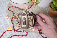 Fairy Kettle House - Laser Cut File, Fantasy Plywood Vector Product Image 6