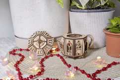 Fairy Kettle House - Laser Cut File, Fantasy Plywood Vector Product Image 9