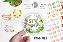 Enchanted Magic Flower Sticker Product Image 1
